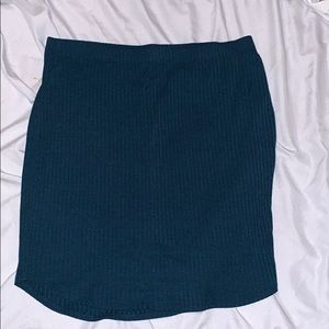 Jade green mini skirt